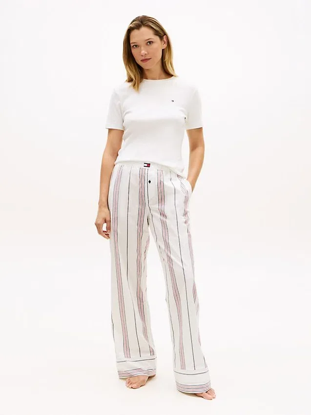 Randiga pyjamasbyxor i poplin Randiga pyjamasbyxor i poplin