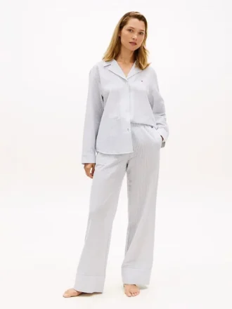 Randiga pyjamasbyxor i seersucker