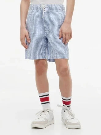 Randiga seersuckershorts för barn