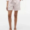 Randiga shorts i linneblandning med bälte Randiga shorts i linneblandning med bälte