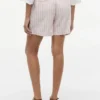 Randiga shorts i linneblandning med bälte Randiga shorts i linneblandning med bälte