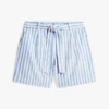 Randiga shorts i linneblandning med bälte Randiga shorts i linneblandning med bälte