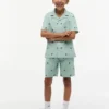 Randiga shorts med monogramlogotyp för barn