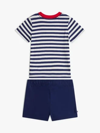 Randigt T-shirt- och shorts-set för Baby