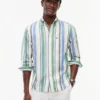 Regular Bold Stripe Linen-Blend Shirt Regular Bold Stripe Linen-Blend Shirt