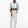Regular Bold Stripe Linen-Blend Shirt Regular Bold Stripe Linen-Blend Shirt