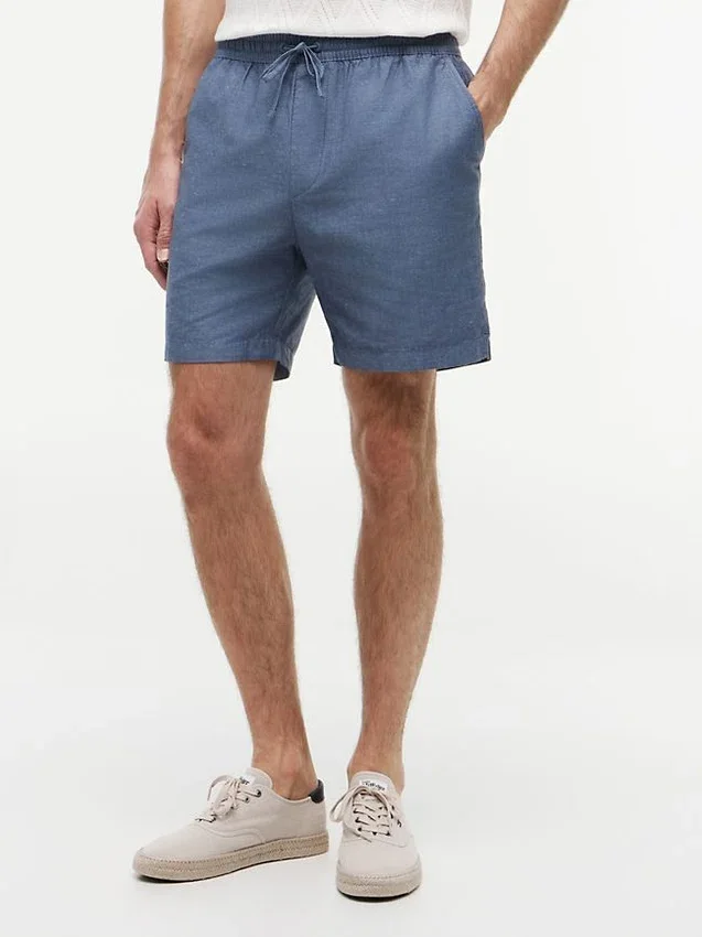 Regular Fit 7″ shorts i bomulls- och linneblandning Regular Fit 7″ shorts i bomulls- och linneblandning