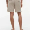 Regular Fit 7″ shorts i bomulls- och linneblandning
