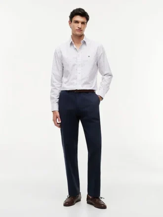 Regular Fit Allover Dot Fil Coupe-skjorta
