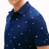Regular Fit Allover Flag Pique Polo Regular Fit Allover Flag Pique Polo