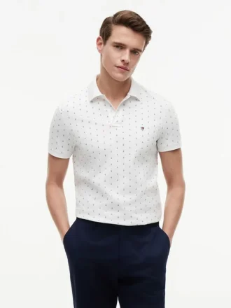 Regular Fit Anchor Print Interlock Polo