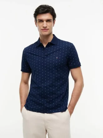 Regular Fit Anchor Print Interlock Polo