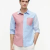 Regular Fit Colorblock Oxford-skjorta Regular Fit Colorblock Oxford-skjorta