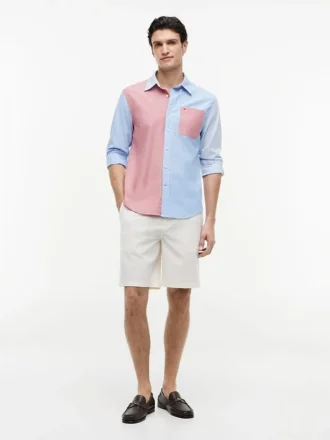 Regular Fit Colorblock Oxford-skjorta