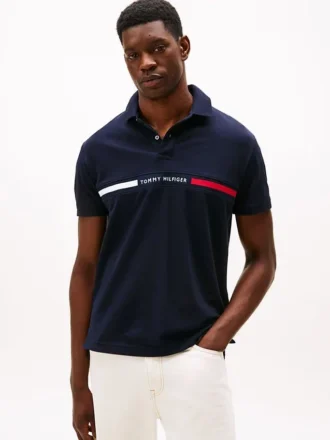 Regular Fit Embroidered Stripe Polo