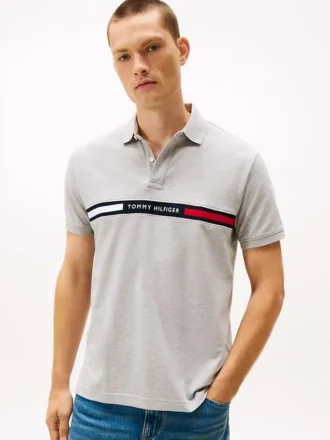 Regular Fit Embroidered Stripe Polo