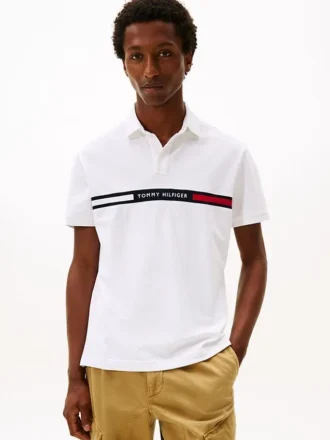 Regular Fit Embroidered Stripe Polo