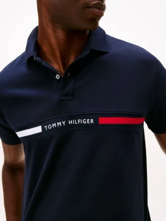 Regular Fit Embroidered Stripe Polo