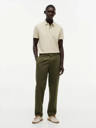 Regular Fit Garment-Dyed Crest Polo