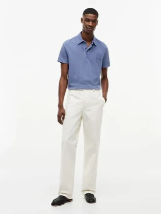 Regular Fit Garment-Dyed Crest Polo