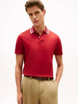 Regular Fit Jacquard Tipped Polo
