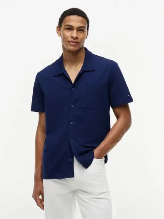 Regular Fit Mesh Pocket Shirt Polo