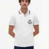 Regular Fit Monogram Crest Pique Polo Regular Fit Monogram Crest Pique Polo