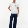 Regular Fit Monogram Crest Pique Polo Regular Fit Monogram Crest Pique Polo