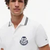Regular Fit Monogram Crest Pique Polo Regular Fit Monogram Crest Pique Polo