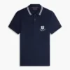 Regular Fit Monogram Crest Pique Polo Regular Fit Monogram Crest Pique Polo