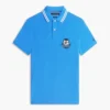 Regular Fit Monogram Crest Pique Polo Regular Fit Monogram Crest Pique Polo