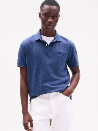 Regular Fit Monotype Mouline Polo