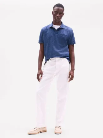Regular Fit Monotype Mouline Polo