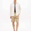 Regular Fit Overshirt i borstad twill Regular Fit Overshirt i borstad twill