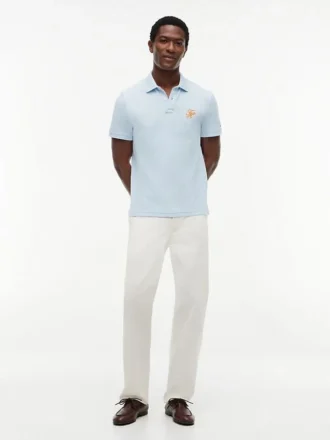 Regular Fit Script Monogram Pique Polo
