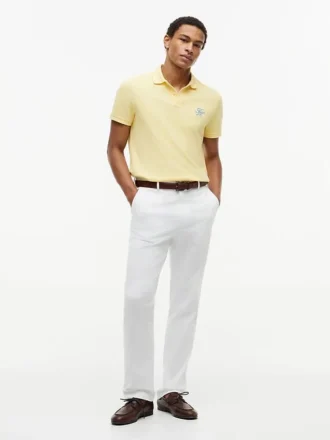 Regular Fit Script Monogram Pique Polo