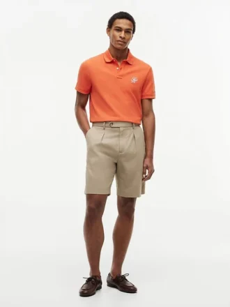 Regular Fit Script Monogram Pique Polo