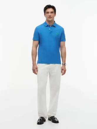 Regular Fit Script Monogram Pique Polo