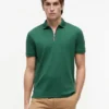 Regular Fit Smooth Cotton Zip Polo