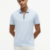 Regular Fit Smooth Cotton Zip Polo