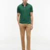 Regular Fit Smooth Cotton Zip Polo