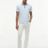 Regular Fit Smooth Cotton Zip Polo