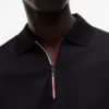 Regular Fit Smooth Cotton Zip Polo