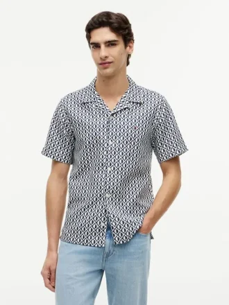 Regular Fit Solar Print Camp Shirt
