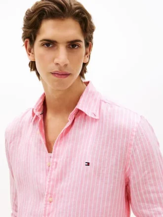 Regular Fit Stripe Linen Shirt