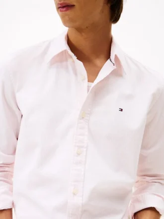 Regular Fit Stripe Stretch Oxford-skjorta