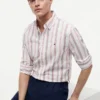 Regular Fit Stripe Stretch Oxford-skjorta Regular Fit Stripe Stretch Oxford-skjorta