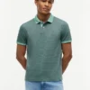 Regular Fit Striped Interlock Polo Regular Fit Striped Interlock Polo