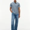 Regular Fit Striped Interlock Polo Regular Fit Striped Interlock Polo