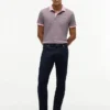 Regular Fit Striped Interlock Polo Regular Fit Striped Interlock Polo